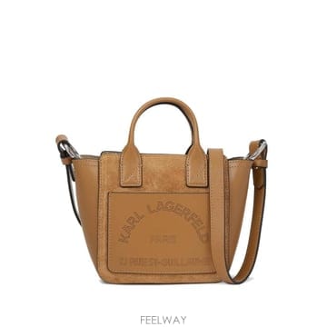 26 FW 칼라거펠트 K 데일리 미니 스웨이드 토트 백 B3W303251XV TP454150824