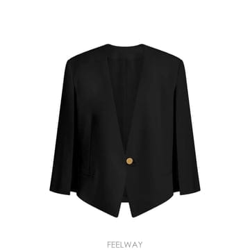 26 FW 알베르타페레티 칼라리스 싱글 버튼 크롭 재킷 AEF262U05066634 TP456790086