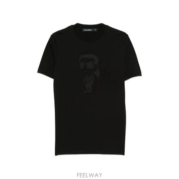 26 FW 칼라거펠트 아이코닉 자수 티셔츠 755040563225 TP456745600
