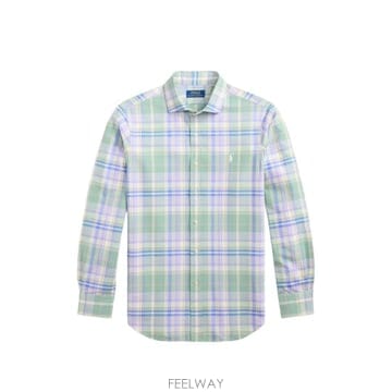 26 FW 폴로 랄프로렌 커스텀 핏 플레이드 로고 자수 셔츠 710B16789003 TP457902525
