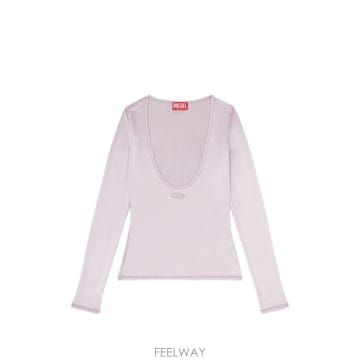 26 FW 디젤 타원형 D 스쿱 넥 탑 A234100PKAT TP455130174