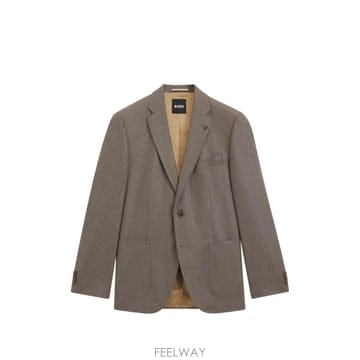 26 FW 보스 텍스처 싱글 브레스티드 블레이저 50551560 TP456478354