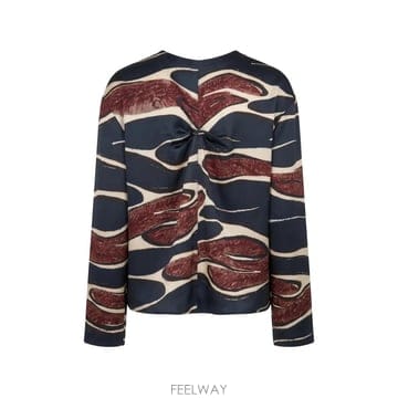 26 FW 마르니 abstract print twist detail blouse TTMA0465A2UTVA7