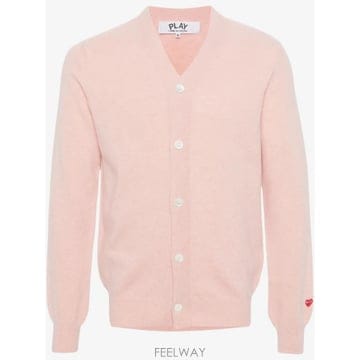 26 FW 꼼데가르송 logo applique wool cardigan P1N092 TP456100261