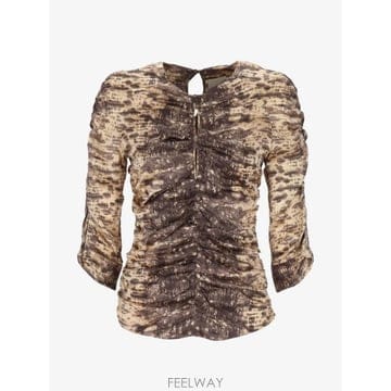26 FW 이자벨마랑 ruched snakeskin print top HT0993FAD4J12I90BE TP