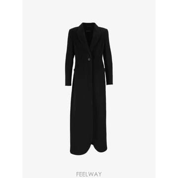 26 FW 아르마니 더블 멜란지 버진 울 싱글 브레스티드 롱 코트 EW004272AF24403 TP45942