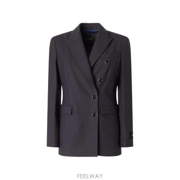 26 FW PINKO 더블 브레스티드 핀스트라이프 블레이저 107513A3IF TP459705402