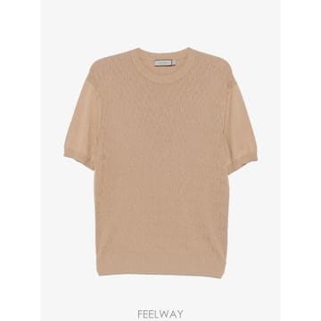 26 FW Canali 텍스처 니트 반소매 티셔츠 C1181MK02486 TP459732485