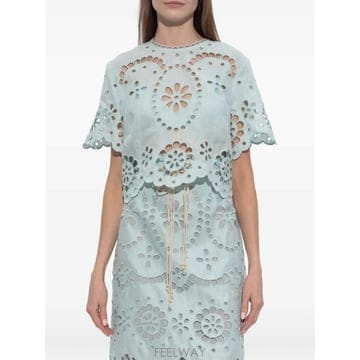 26 FW 짐머만 eyelet embroidered scalloped top 6196TRS2610 TP459
