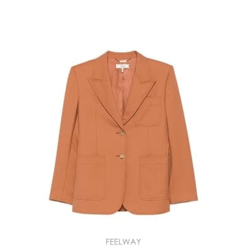 26 FW 끌로에 울 개버딘 싱글 브레스티드 테일러드 재킷 CH26AVE77066 TP456146788