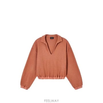 26 FW 조르지오아르마니 waffle knit V neck sweatshirt GW002770AF23137