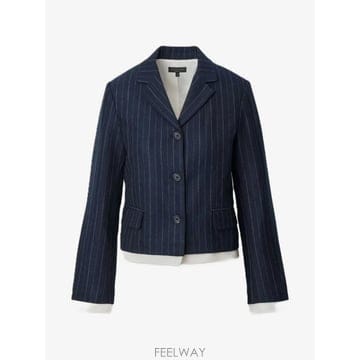26 FW 랙앤본 핀스트라이프 패턴 크롭 블레이저 RADT26F4MTA TP459705063