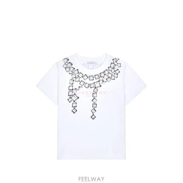 26 FW 지방시 디컨스트럭티드 크리스털 프린트 코튼 티셔츠 BW70FJP7ER TP459327157