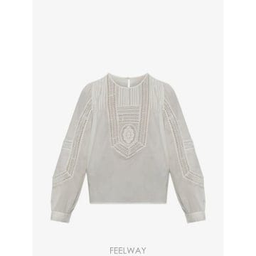 26 FW 울라 존슨 말로 레이스 트리밍 코튼 탑 PF260219 TP456733820