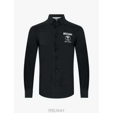 26 FW 모스키노 로고 프린트 긴소매 셔츠 A02049996 TP455746362