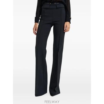26 FW Elisabetta Franchi 로고 장식 플레어 팬츠 PA196 TP458285830
