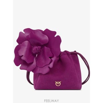 26 FW PINKO 플라워 디테일 스웨이드 클러치 107678A3M6 TP459323647