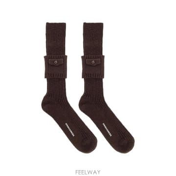 26 FW 디스퀘어드2 밀리터리 시크 포켓 디테일 골지 양말 DFV1434200 TP458474842