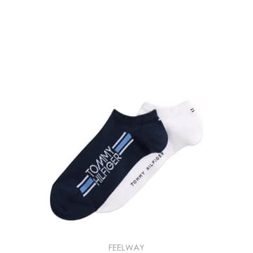 26 FW 타미힐피거 로고 스트라이프 스니커즈 양말 세트 2p 701238498 TP458191337
