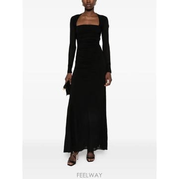 26 FW 다이앤본퍼스텐버그 ruched long sleeve maxi dress D535AARIELADRE