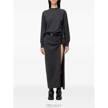 26 FW 코페르니 belted side slit maxi dress COPML230Y1005 TP45973
