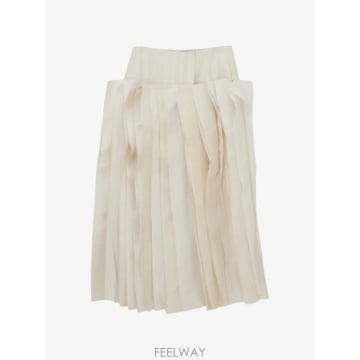 26 FW 까르뱅 Millefeuille layered straight midi skirt 6262K2112