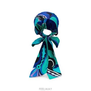 26 FW PUCCI 아트 프린트 실크 반다나 모자 6HGF326H731 TP456252139