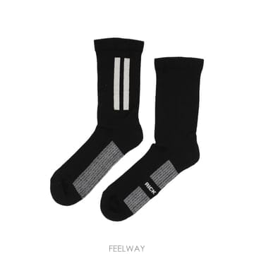 26 FW 릭오웬스 로고 디테일 스트라이프 트리밍 양말 RU02F4498SOCKC TP459317742