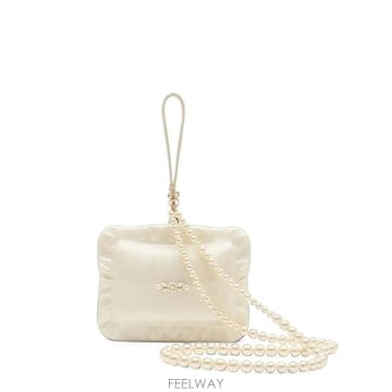Simone Rocha 26 FW �ø� �λ� Pillowcase faux pearl embellished clutch bag BAG26 FW �ø� �λ� Pillowcase faux pearl embellished clut