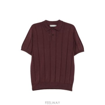 26 FW Canali 골지 니트 반소매 폴로 셔츠 MK02483C1135 TP459365783