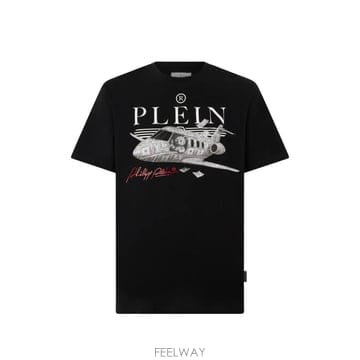 26 FW 필립플레인 테디 플레인 스톤 라운드 넥 티셔츠 FAFCMTK9135PJY002N TP4583453
