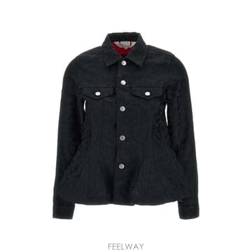 26 FW 꼼데가르송 다마스크 패턴 페플럼 재킷 RRJ022051 TP458747211