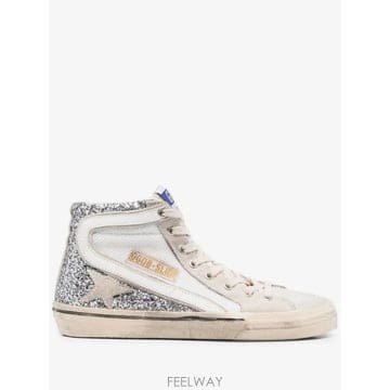 26 FW Golden Goose 글리터 디테일 가죽 하이탑 스니커즈 GWF00116F004148 TP459