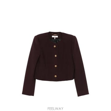 26 FW 끌로에 칼라리스 크롭 재킷 CH26SVE01061 TP459651954