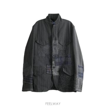 26 FW 준야 와타나베 패치워크 핀스트라이프 패턴 재킷 WRJ02805 TP459339483