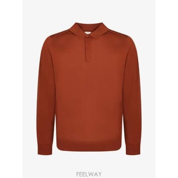 26 FW 폴스미스 러스트 브라운 워셔블 메리노 울 폴로 셔츠 M1R973ZW03154 TP458265498