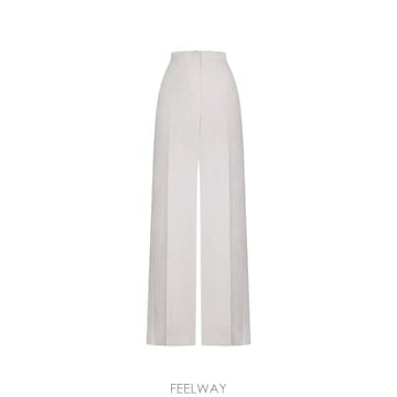 26 FW 펜디 화이트 리넨 앤 코튼 팬츠 FR6736AWAI TP459012838