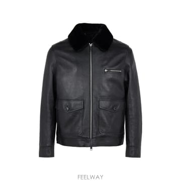 26 FW 이브살로몬 시어링 칼라 레더 재킷 27WHV20166AGAN TP459338171