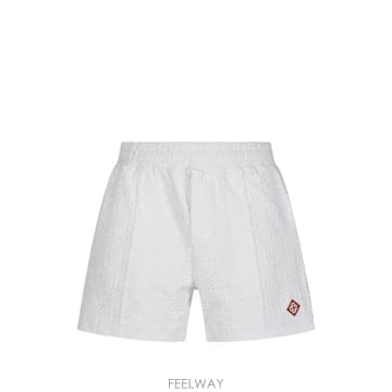 26 FW 카사블랑카 모노그램 자카드 데님 수영복 쇼츠 MPF26JTR11303 TP457234323