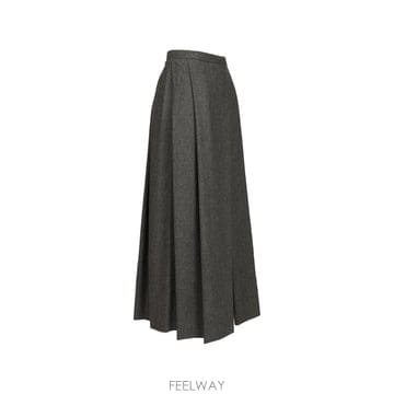 26 FW 아르마니 울 혼방 플리츠 스커트 EW002630 TP456532517