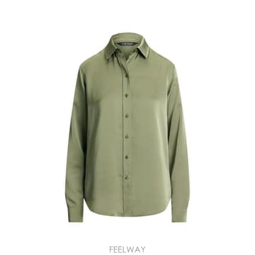 26 FW 로렌 랄프로렌 새틴 레귤러 핏 셔츠 200P13808004 TP458014224