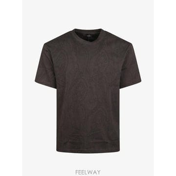 26 FW 에트로 페이즐리 프린트 로고 자수 티셔츠 MRMA0002AK17D TP458334692