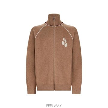 26 FW 이자벨마랑 Sergio logo embroidered zip up cardigan CA0171HA