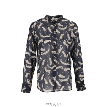 26 FW Forte Forte 로열 레오파드 프린트 긴소매 셔츠 15418MYSHIRT TP45964941