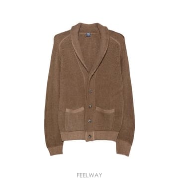 26 FW Fedeli 골지 니트 숄 칼라 가디건 MU0F7033 TP459334913