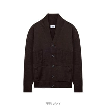26 FW GCDS 엠보스드 로고 숄 칼라 가디건 C2MWQF154K155 TP459334738