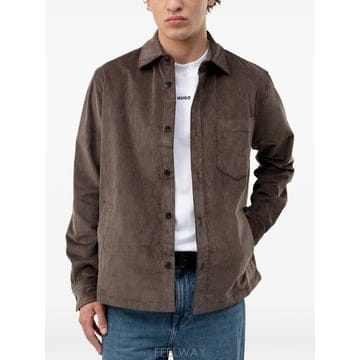 26 FW HUGO 코튼 코듀로이 오버사이즈 핏 셔츠 50555777 TP459647889