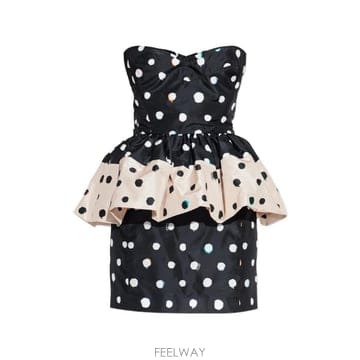 26 FW 펜디 팔레나 도트 페플럼 미니 드레스 FDD509AVJQ TP459647273