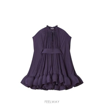 26 FW 랑방 플리츠 러플 미니 드레스 RWDR209U4778H2079 TP459647147