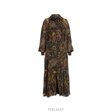 26 FW 에트로 paisley print belted midi shirt dress WRHA056199SA